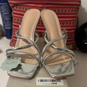 Machine Silver Women's Heels